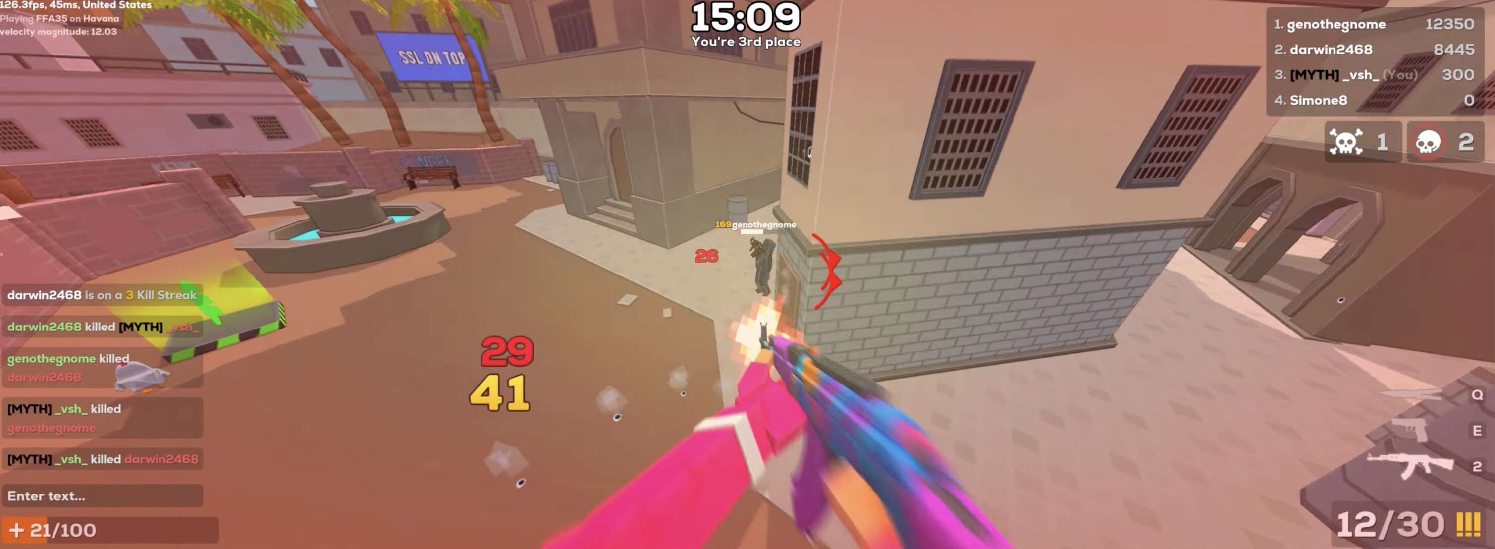 a screenshot of the fps-shooter web-game kour.io