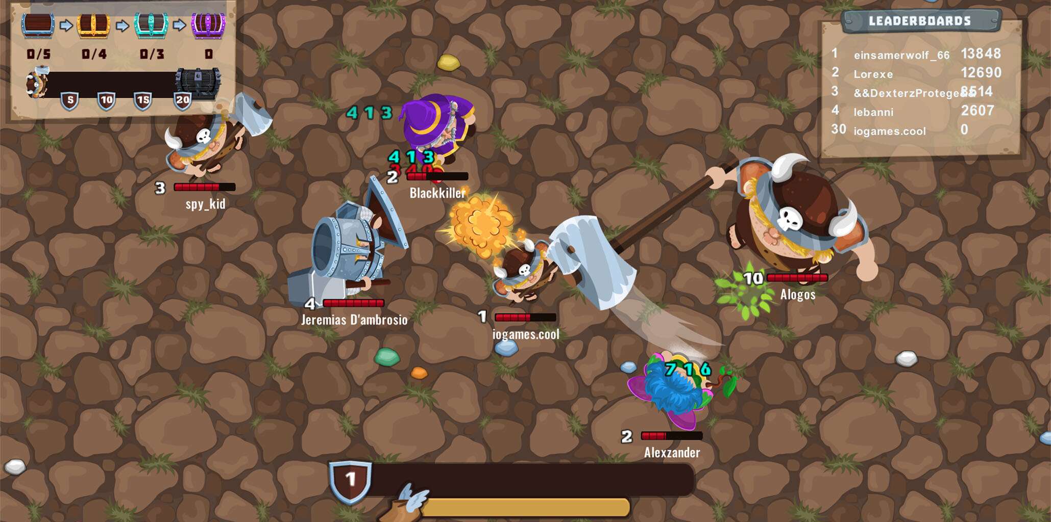 a screenshot of the action io-game minigiants.io