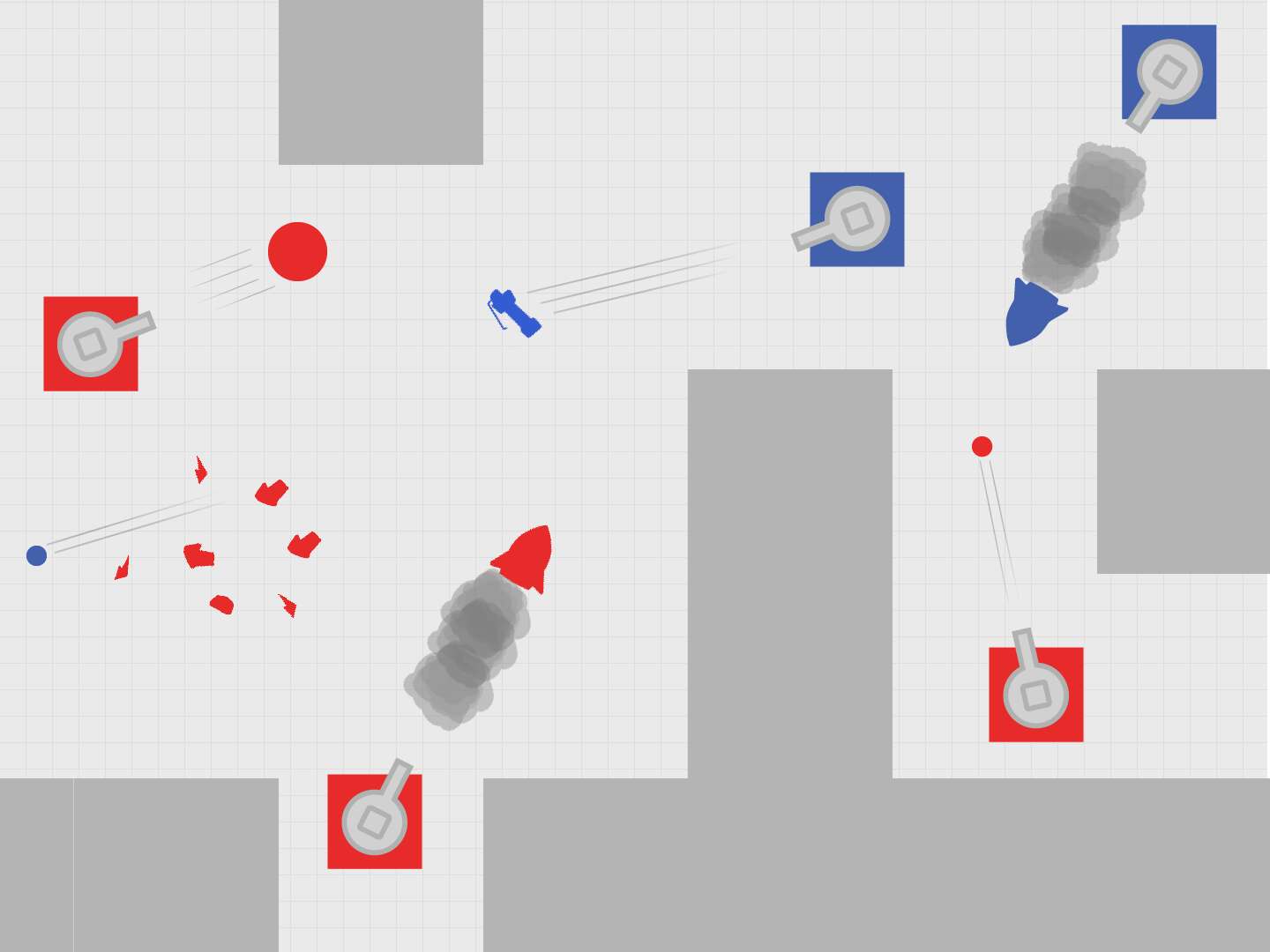 a screenshot of the action io-game blocktanks